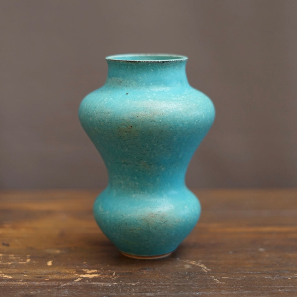 Turquoise Blue Flower Vase #MS17E