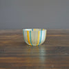 Yellow / turquoise Lines Sake Cup #MZ7075