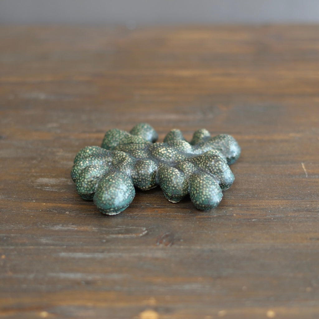 "Green Stone Caviar" Wall Sculpture #LK854