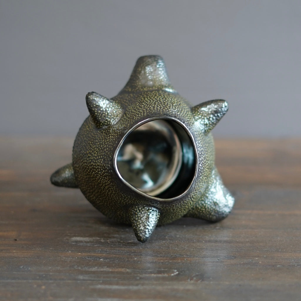 Spiky Mirror Caviar Vessel #LK858