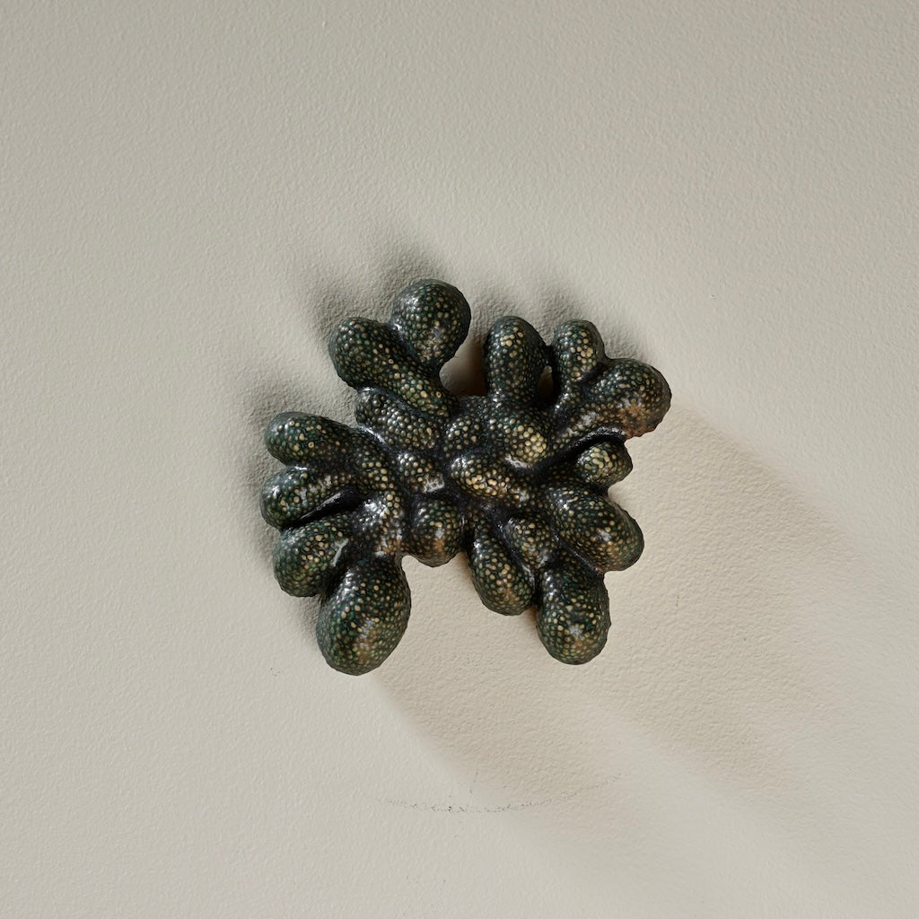 "Green Stone Caviar" Wall Sculpture #LK854
