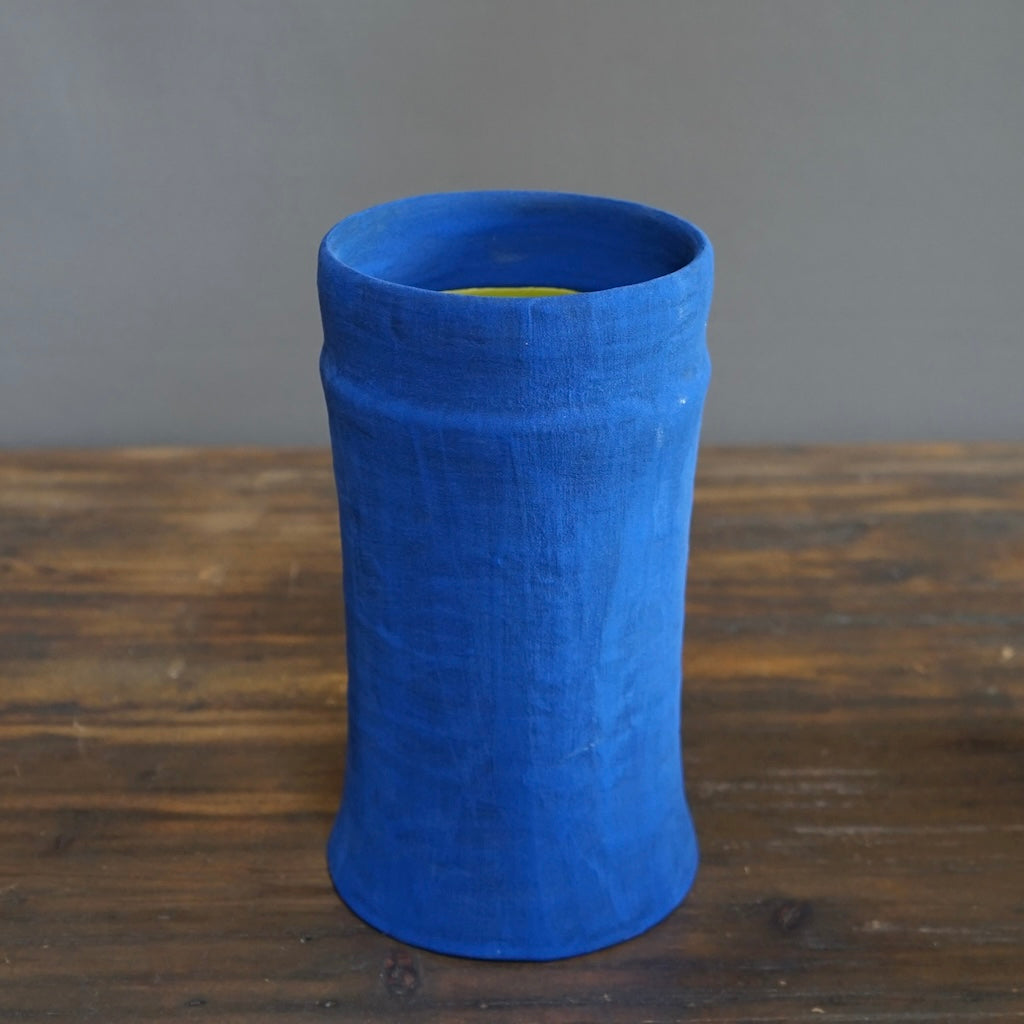 Blue / Green Column Vase  #JT347A