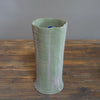 Green / Blue Fluted Vase #JT348C