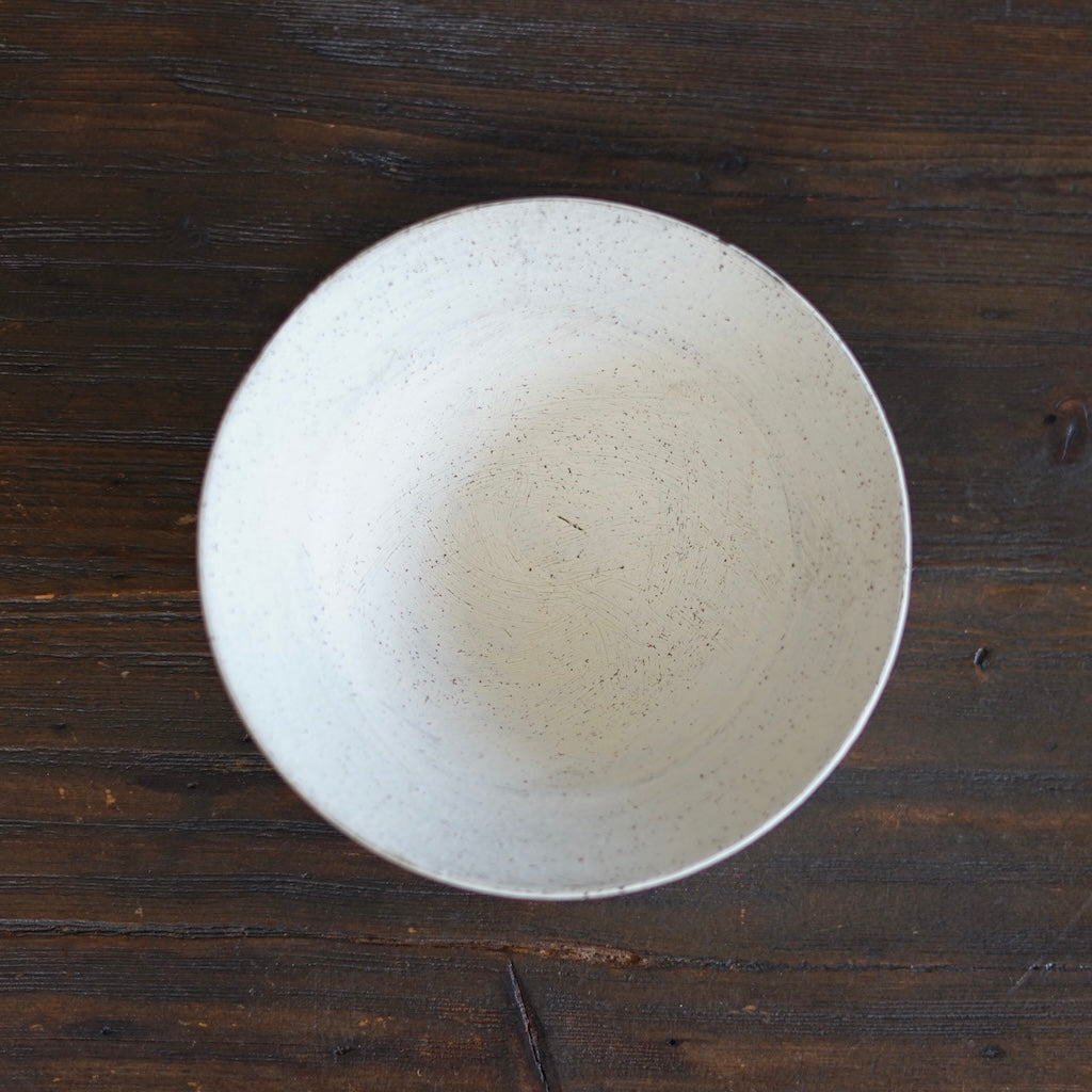 White Slip Rimmed Bowl #AK26A