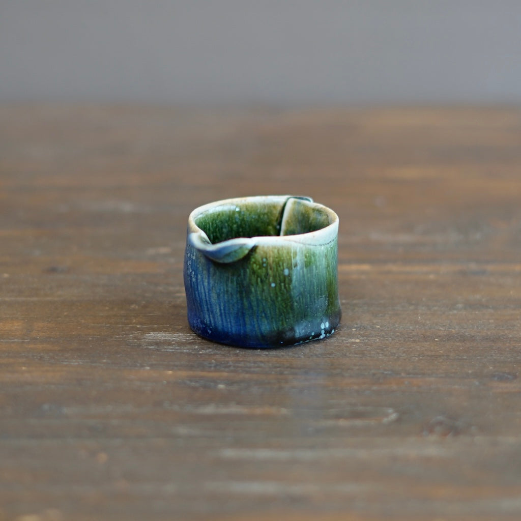 Small Blue Tenmoku Creamer #KY172A