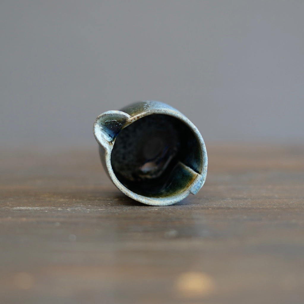 Blue Tenmoku Creamer #KY172C