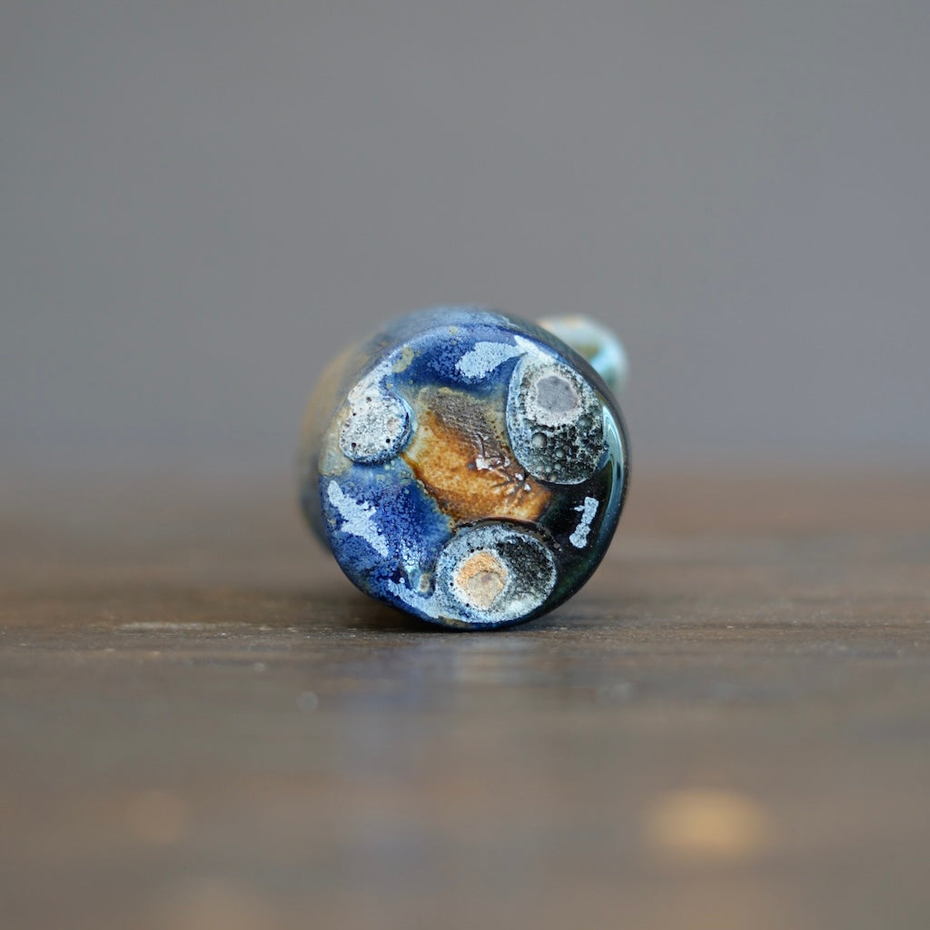 Blue Tenmoku Creamer #KY172C