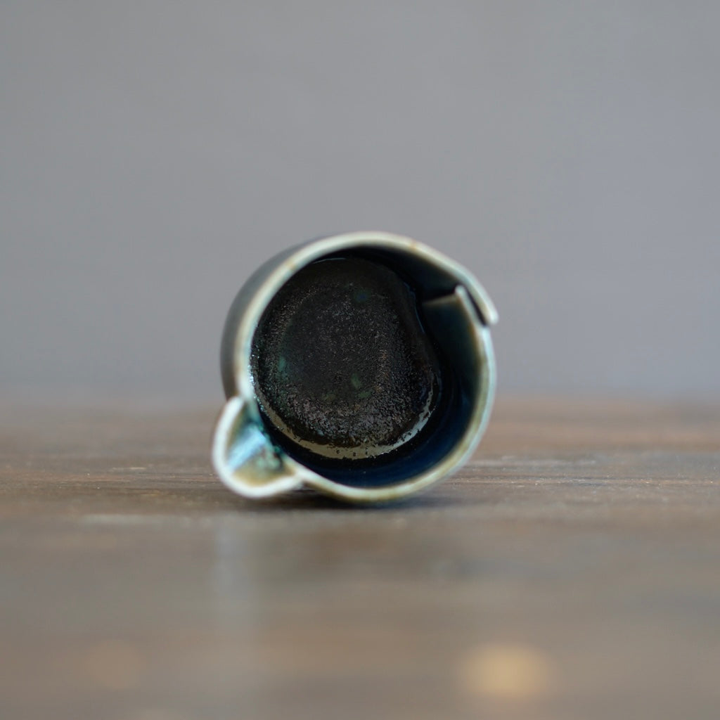 Blue Tenmoku Creamer #KY172D