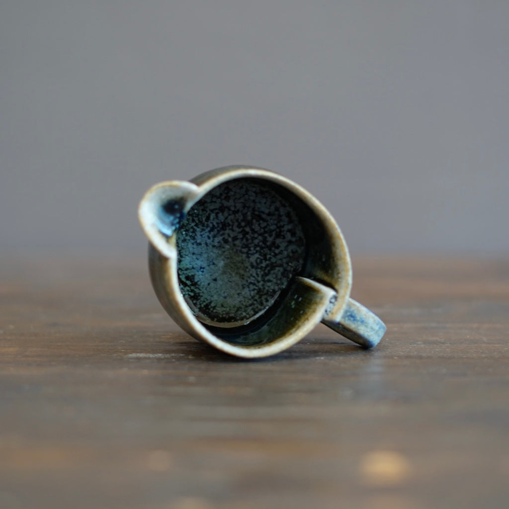 Blue Tenmoku Creamer #KY172G