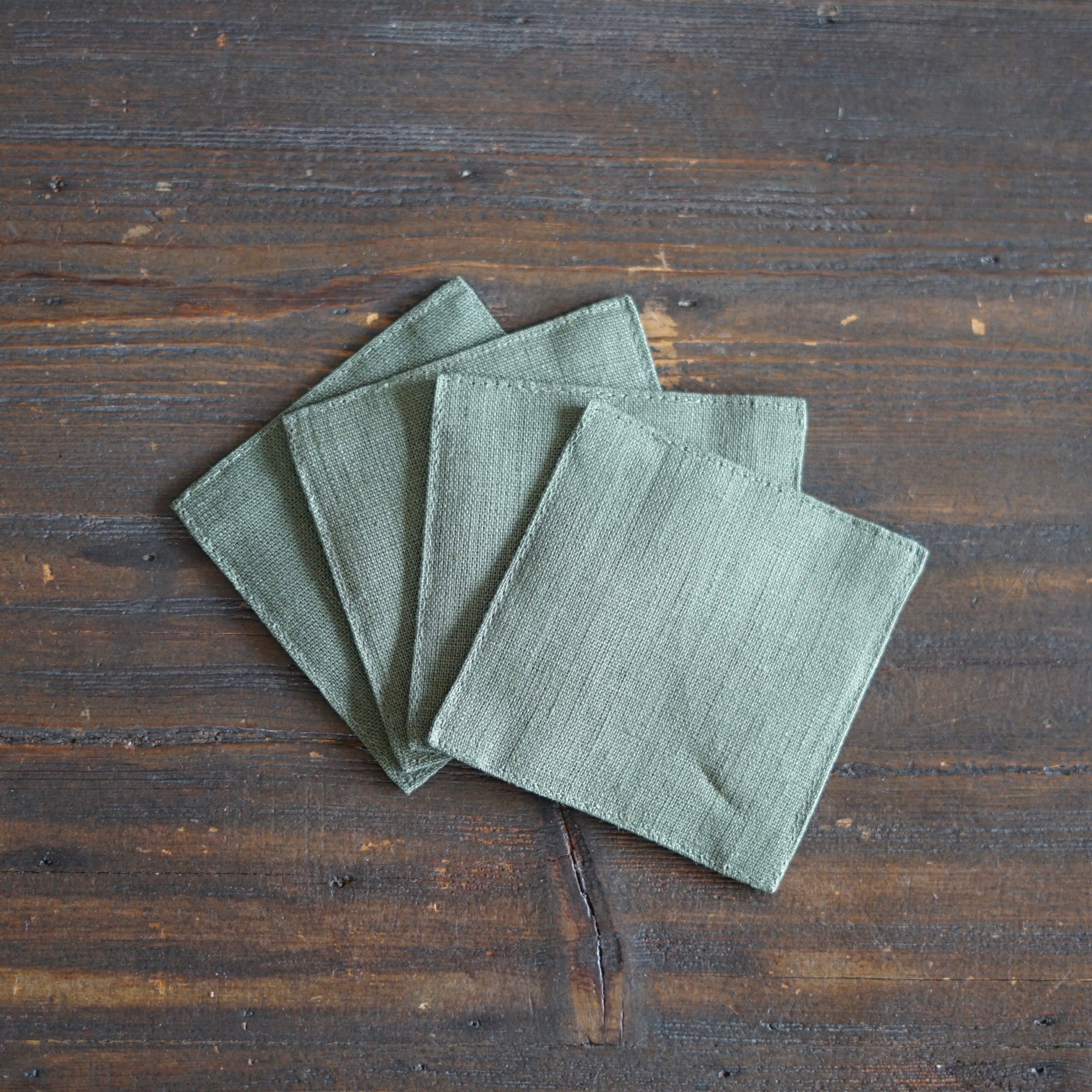 Lemon Grass Linen Coaster Set of 4 #FL-144