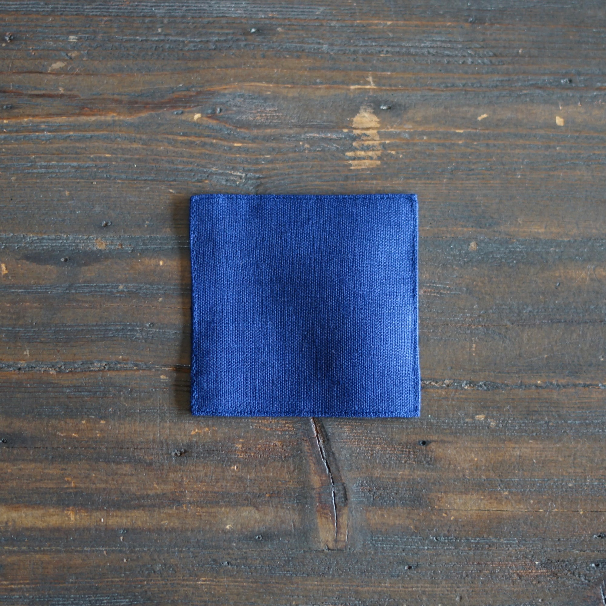 Navy Linen Coaster Set of 4 #FL-2286