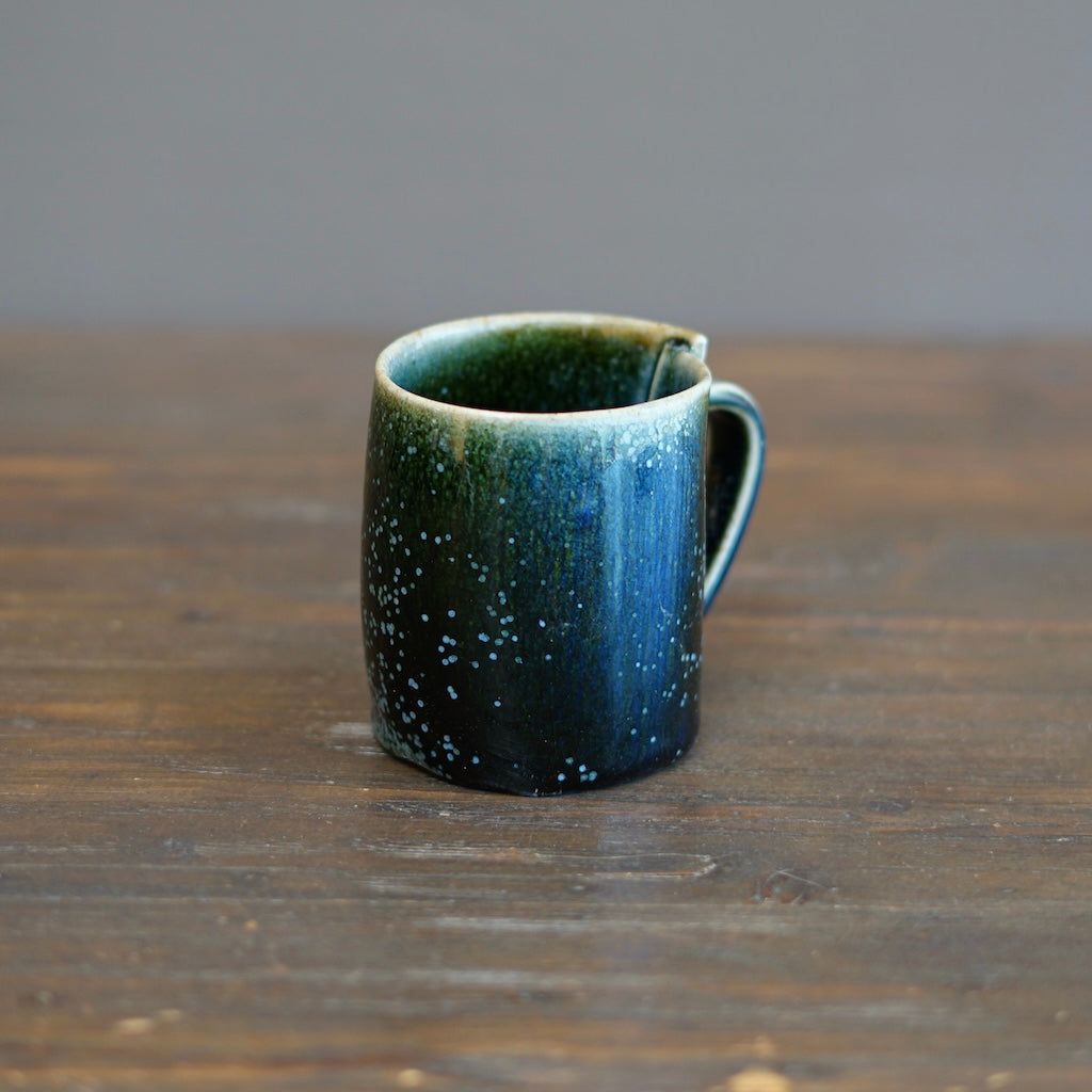 Wraps Blue Tenmoku Mug #R-f
