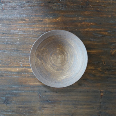 Brown / White Shallow Rimmed Bowl #NK8B