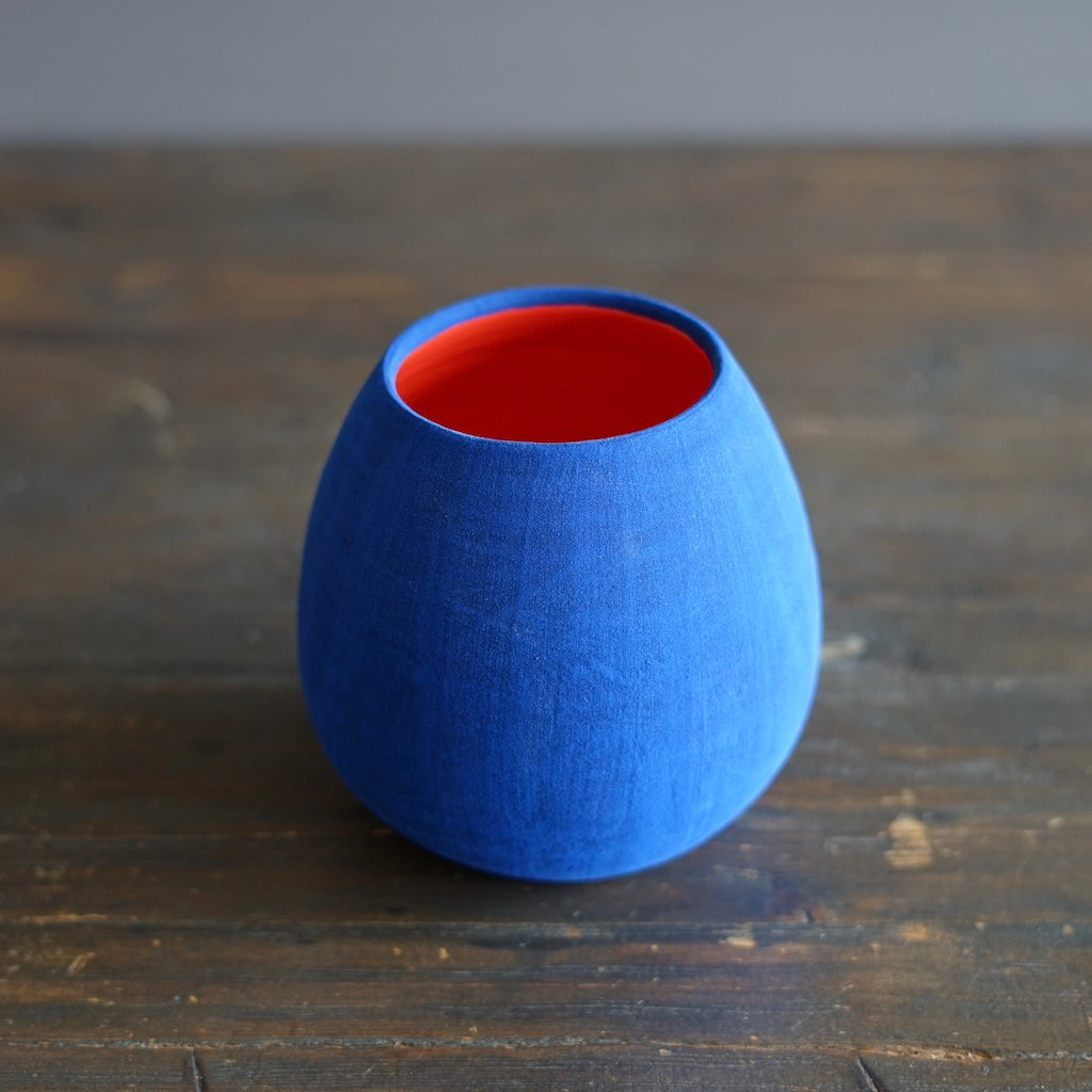 Blue / Red Dino Vase #JT428A