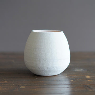 White / Orange Dino Vase #JT429A