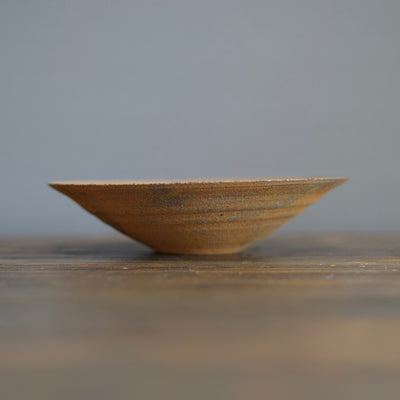 Red Brown Shallow Rimmed Bowl #NK8D