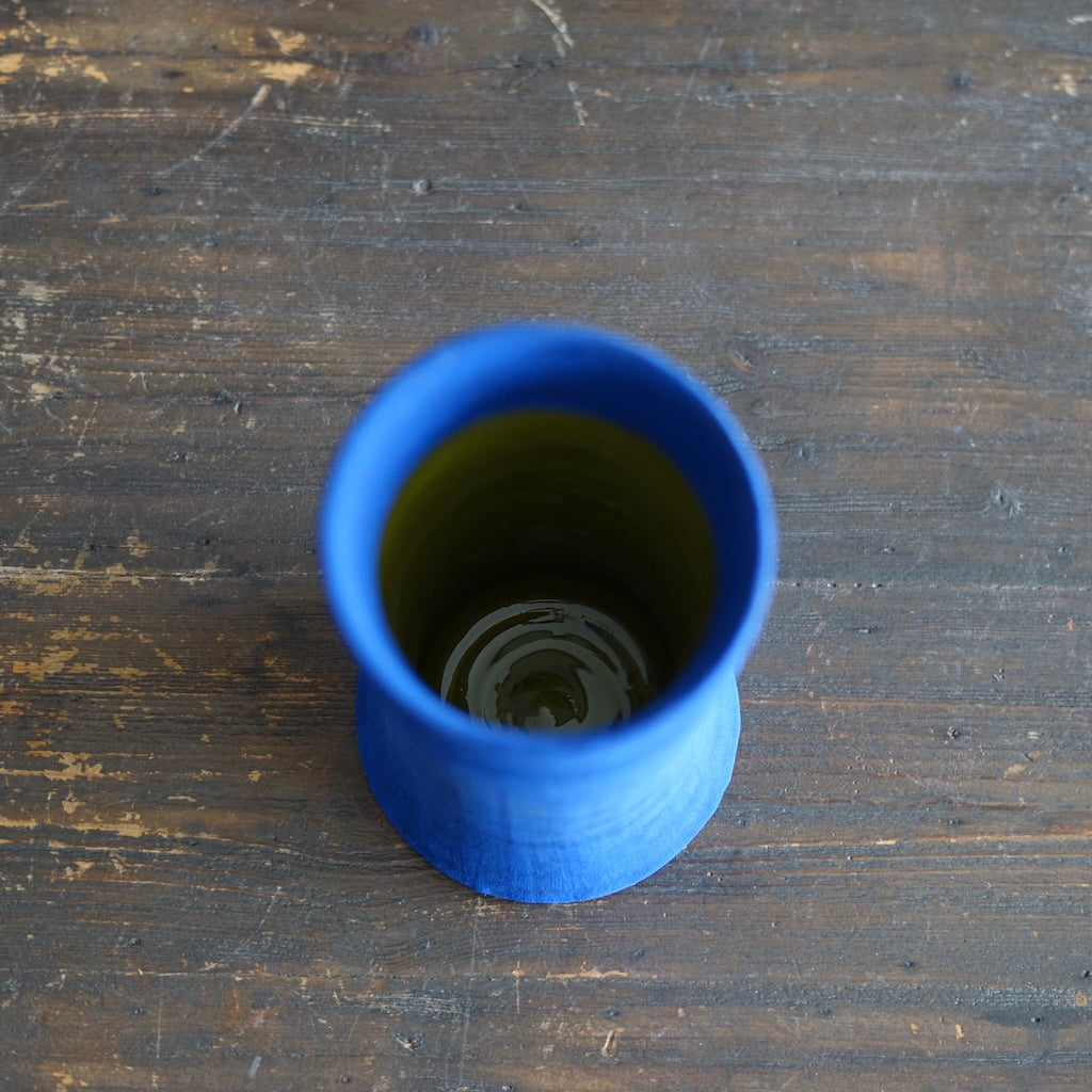 Blue / Green Column Flower Vase #JT434B