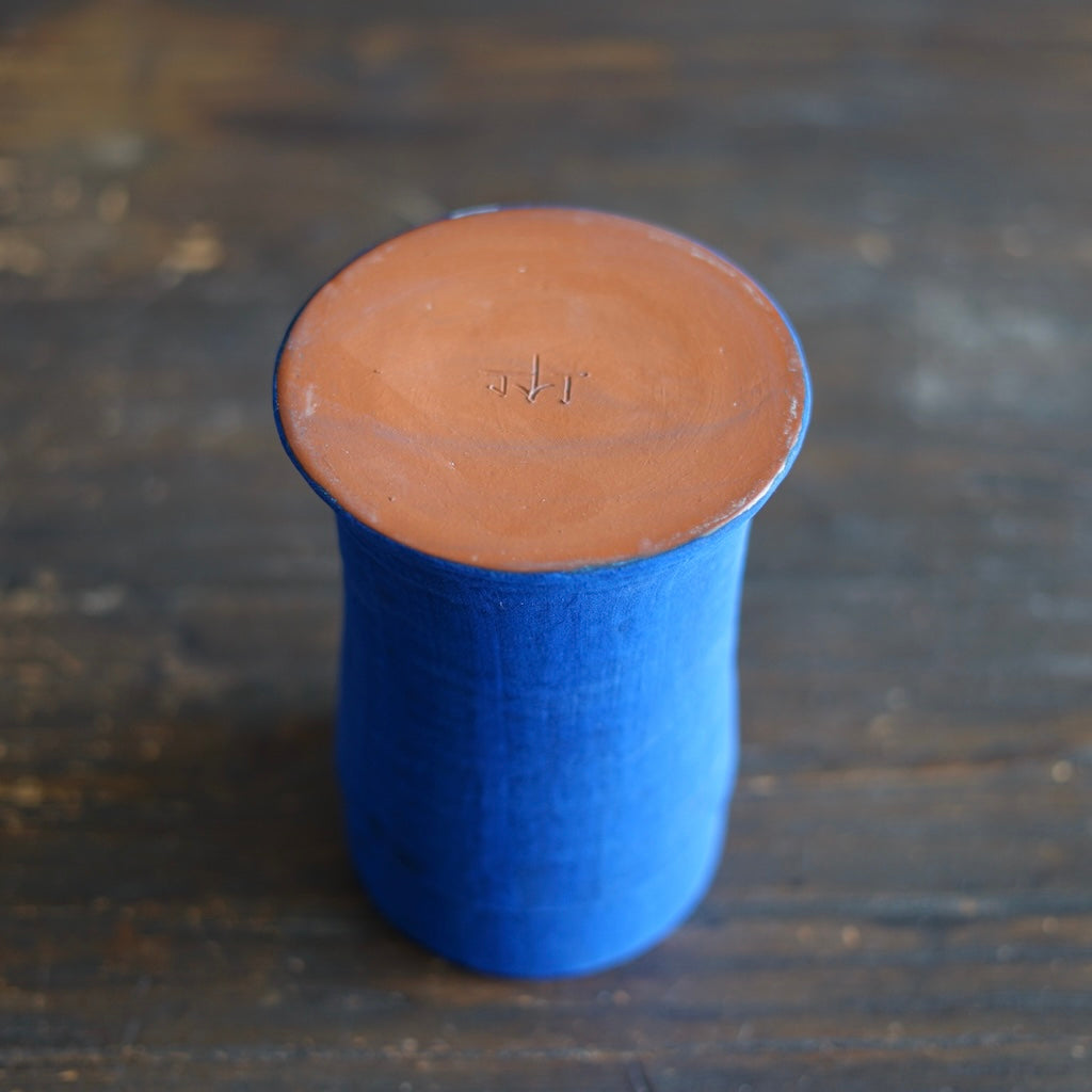 Blue / Orange Column Flower Vase #JT434C