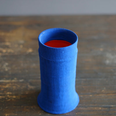 Blue / Red Column Flower Vase #JT434E