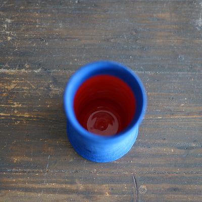 Blue / Red Column Flower Vase #JT434E