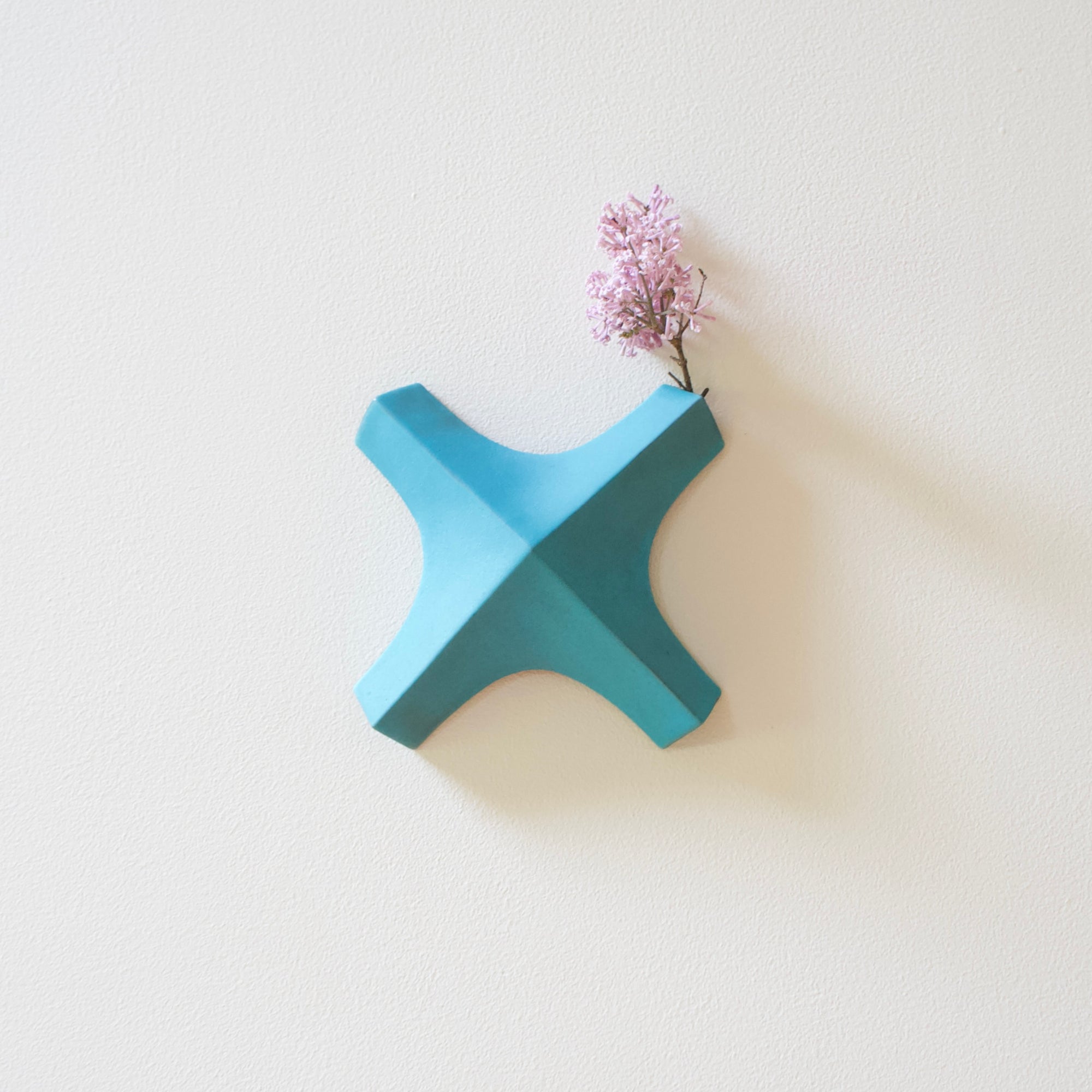 Blue "X" Hanging Flower Vase #KT053B