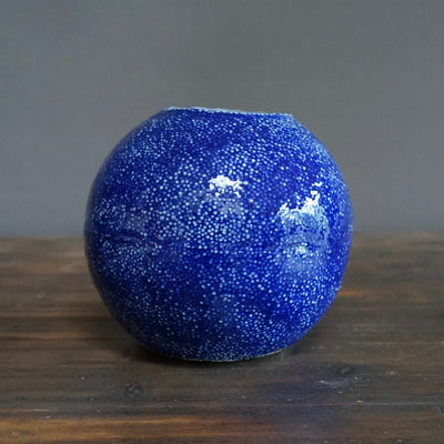 Blue Globe Caviar Flower Vase #LK790