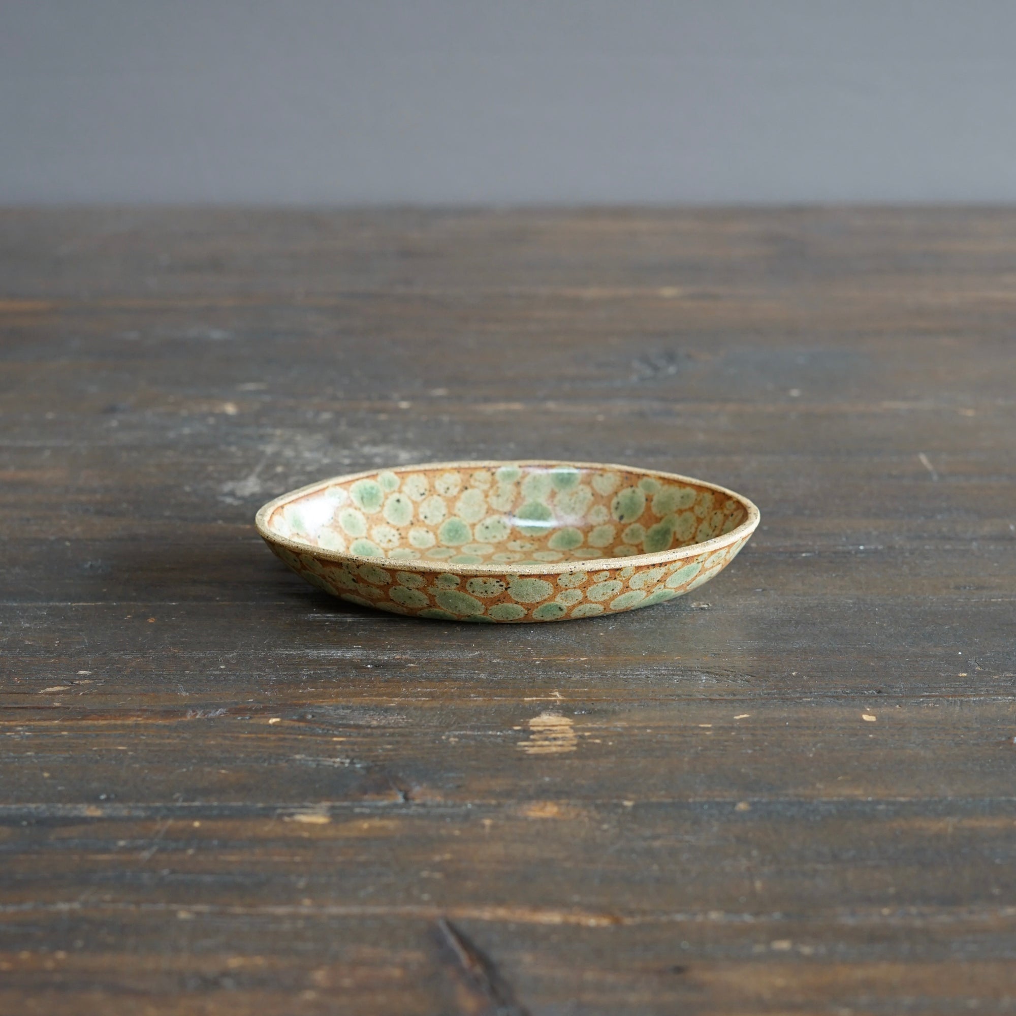 Brown Dots Small Oval Dish #LK895B
