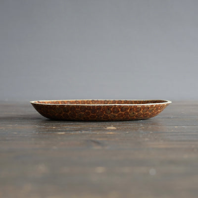 Brown Dots Oval Dish #LK896B