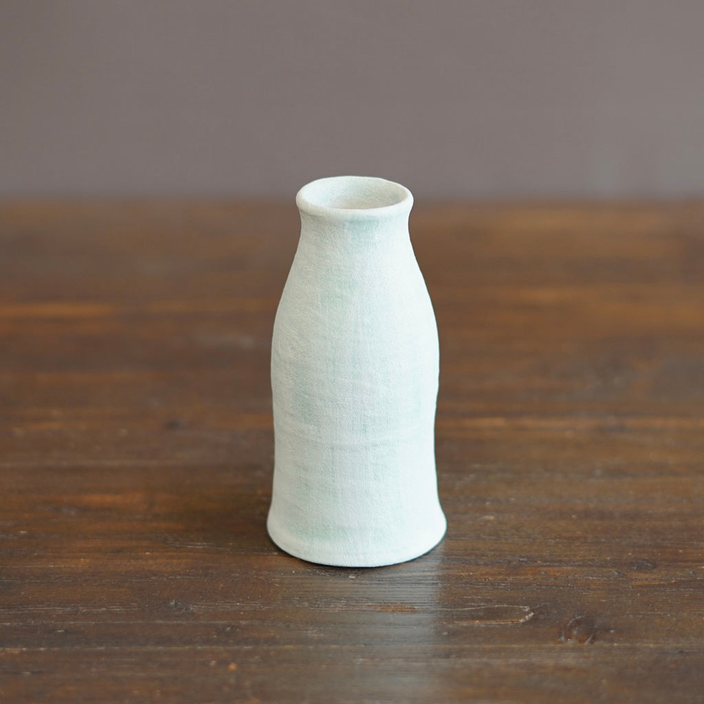 Robin's Egg / Orange Bottle Vase #JT400A