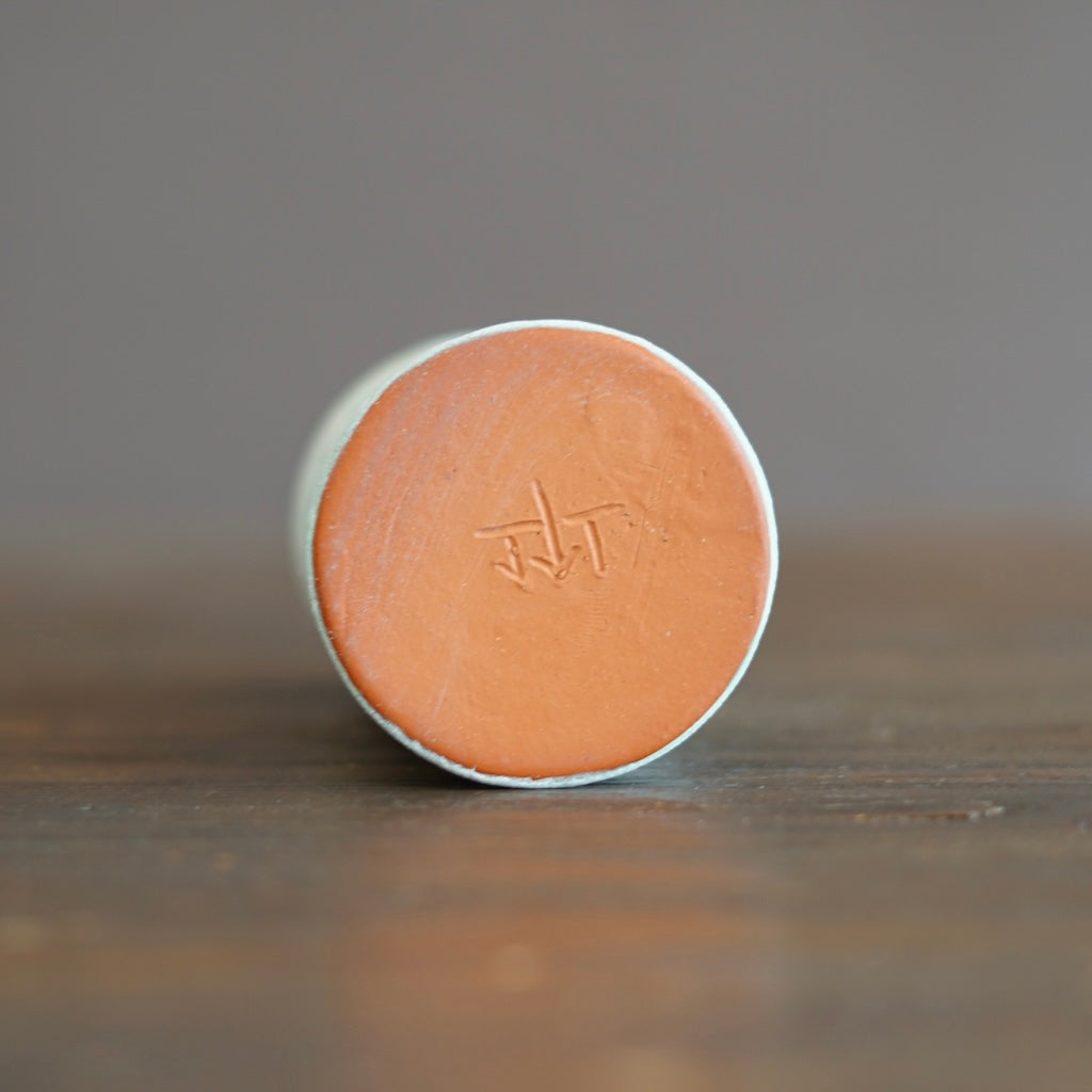 Robin's Egg / Orange Bottle Vase #JT400A