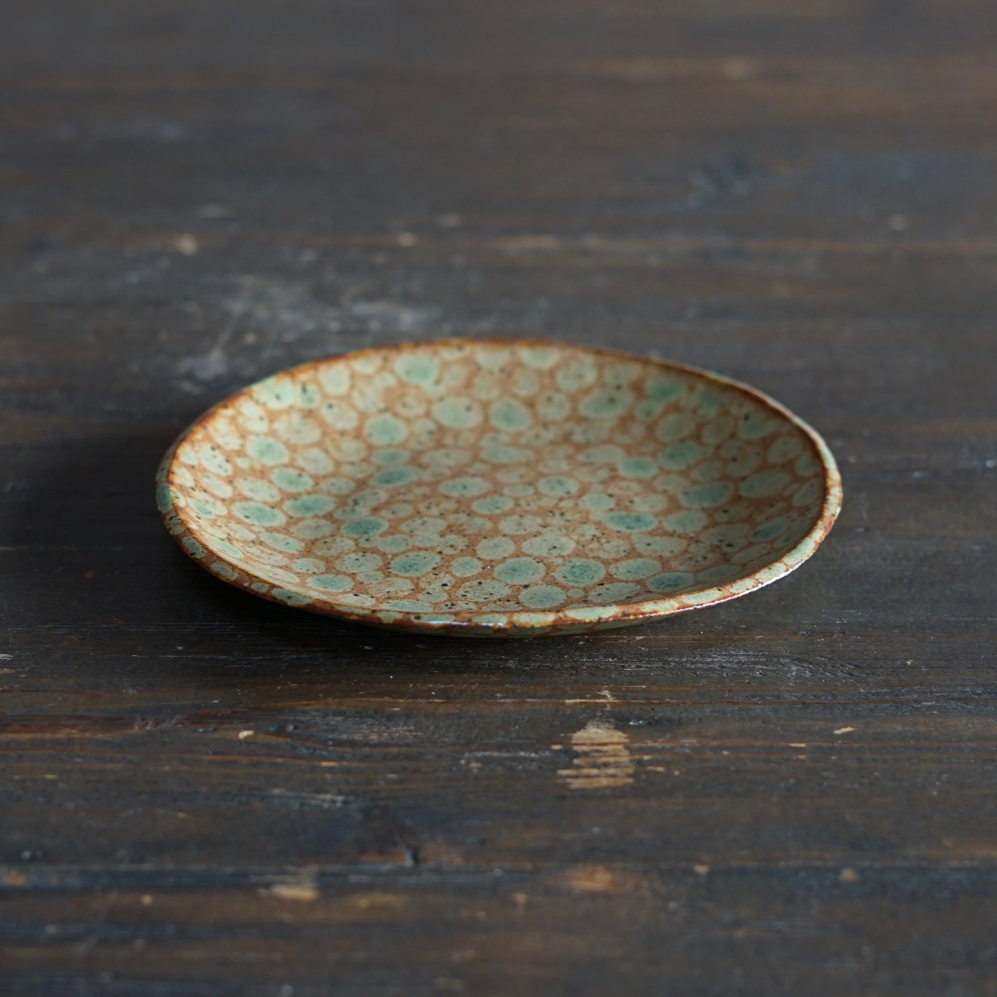 Green Dots Small Plate #LK891C