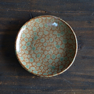 Green Dots Small Plate #LK891C