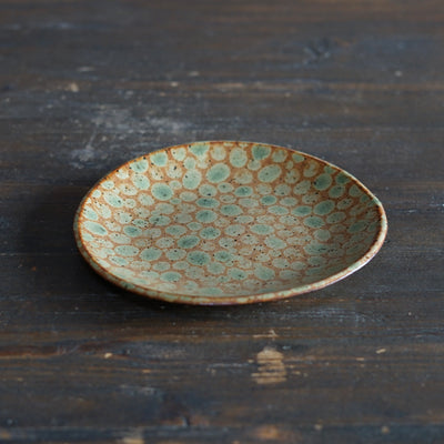 Green Dots Small Plate #LK891B