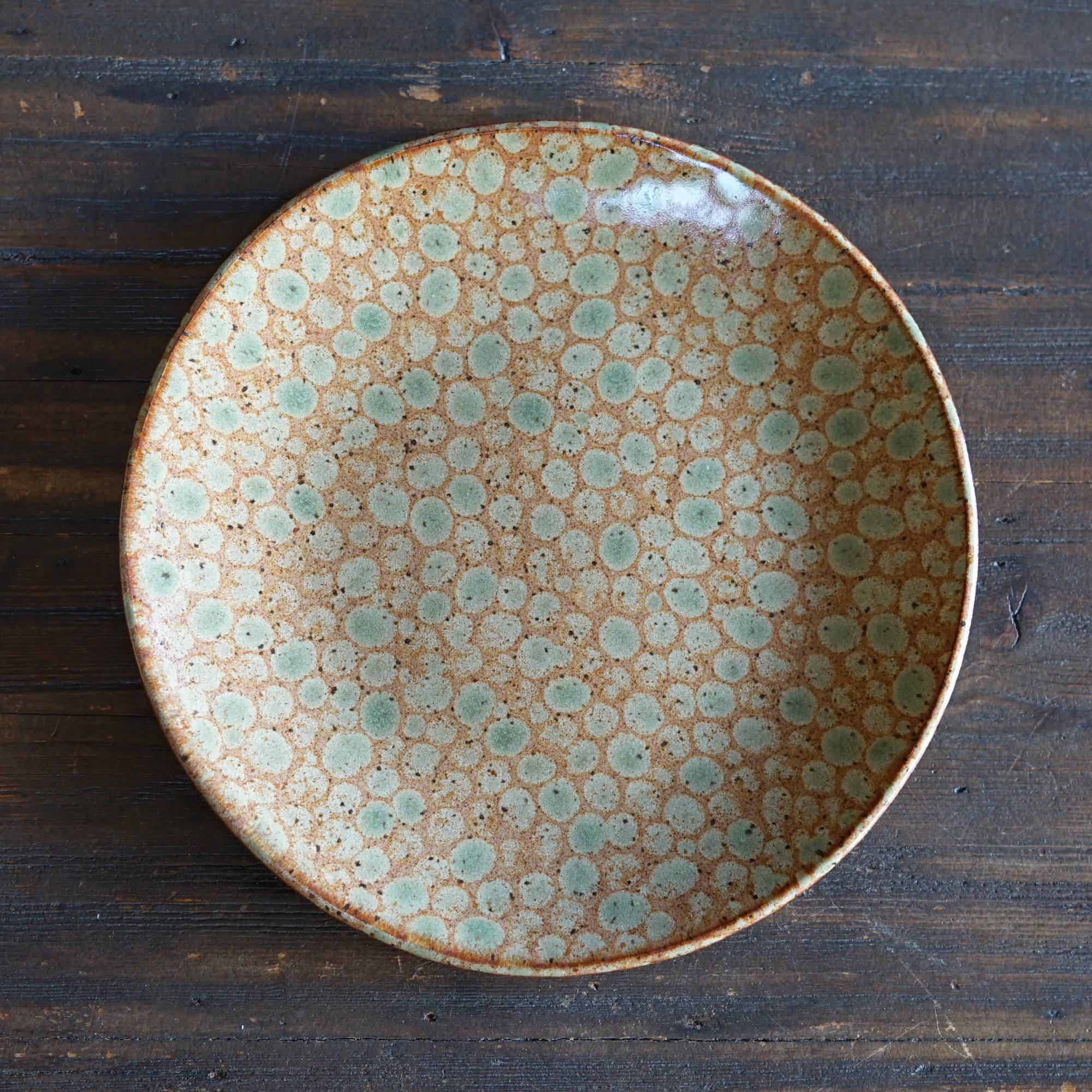 Green Dots Plate #LK890B