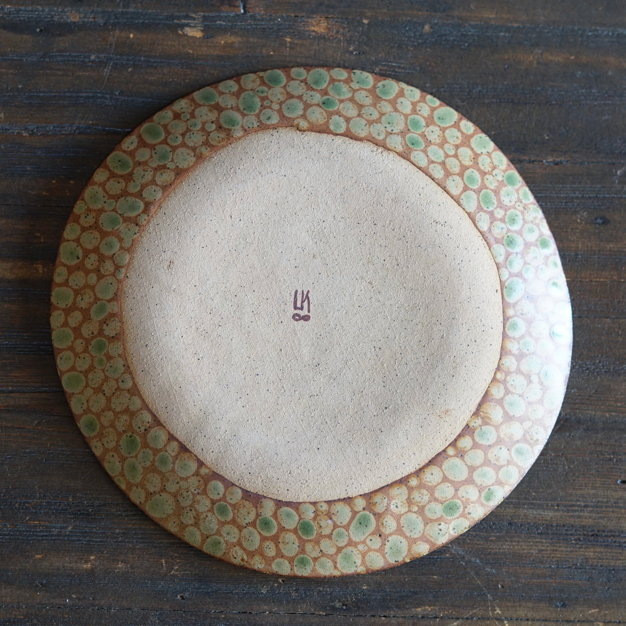 Green Dots Plate #LK890A