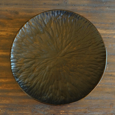 Large Hand Carved Wooden Plate #YT1J