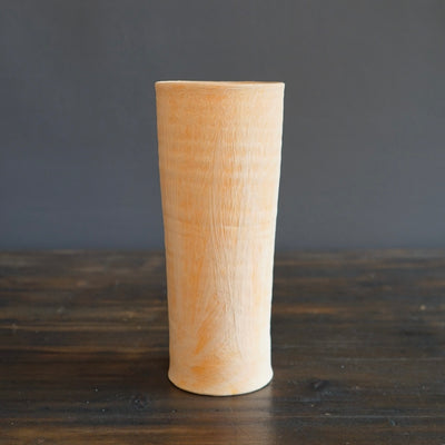 Peach / Yellow Flower Vase #JT349