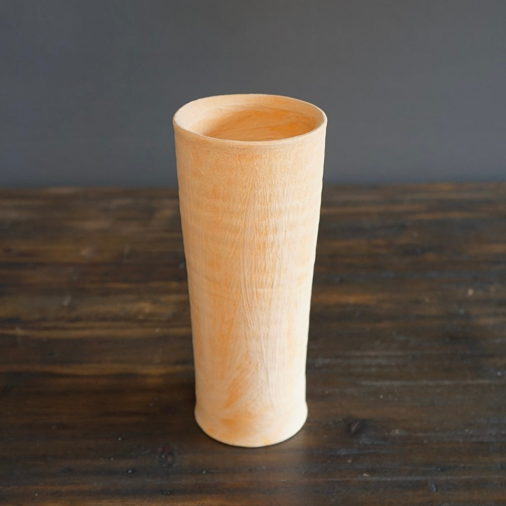 Peach / Yellow Flower Vase #JT349