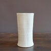 White / Orange Fluted Vase #JT350B