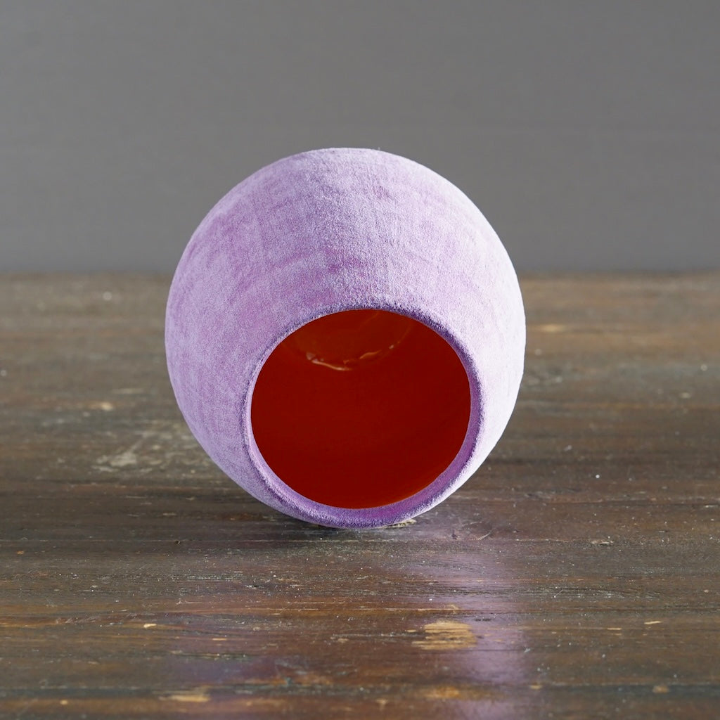 Lavender / Orange Small Dino Vase #JT436