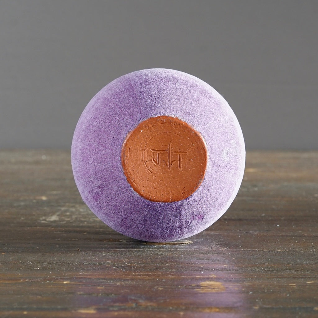 Lavender / Orange Small Dino Vase #JT436