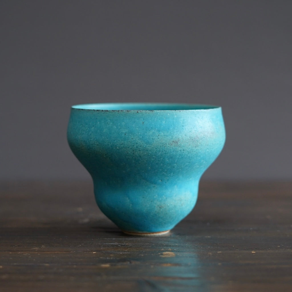 Blue Curvy Vase #MS014