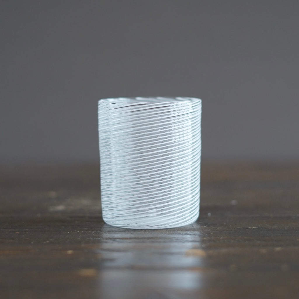 White Spiral Glass Tumbler #U12A