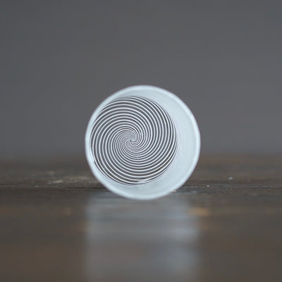 White Spiral Glass Tumbler #U12A