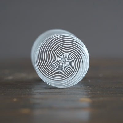 White Spiral Glass Tumbler #U12A