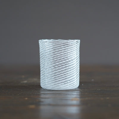 White Spiral Glass Tumbler #U12B