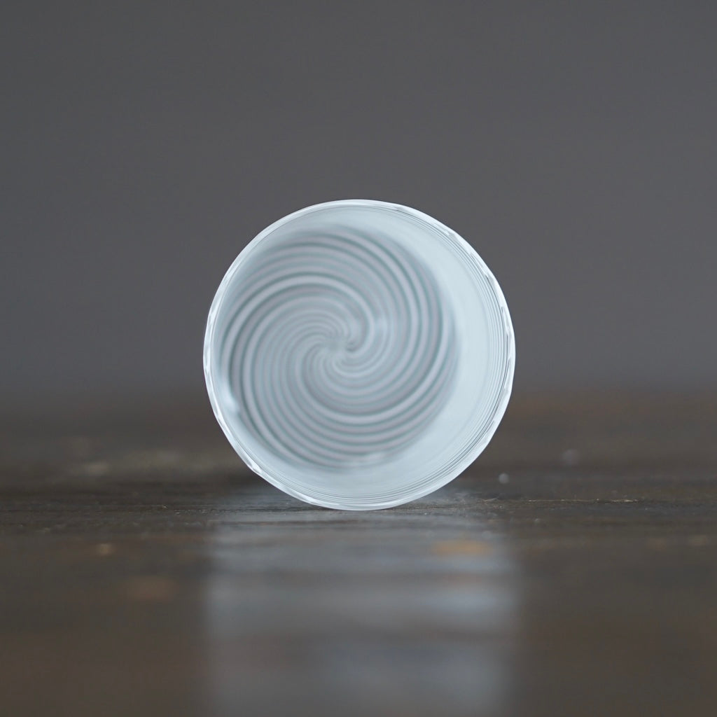 White Spiral Glass Tumbler #U12B
