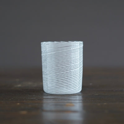 White Spiral Glass Tumbler #U12C