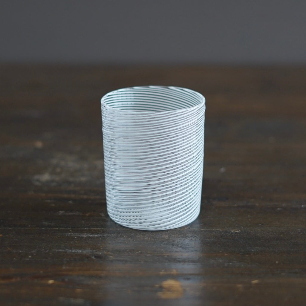 White Spiral Glass Tumbler #U12C