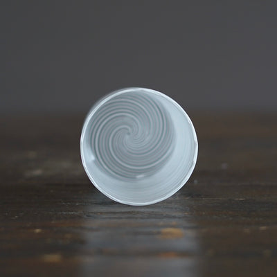 White Spiral Glass Tumbler #U12C